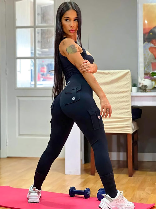 CoreFlex Pro Cargo Workout Leggings