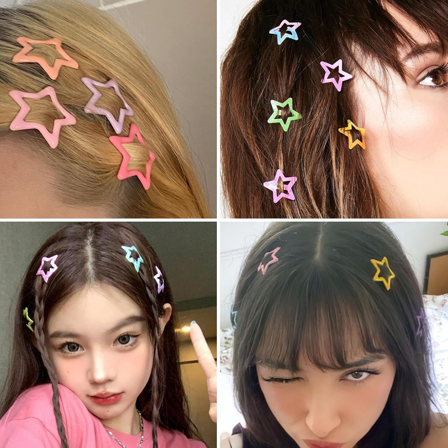 Star Snap Hair Clips Pack
