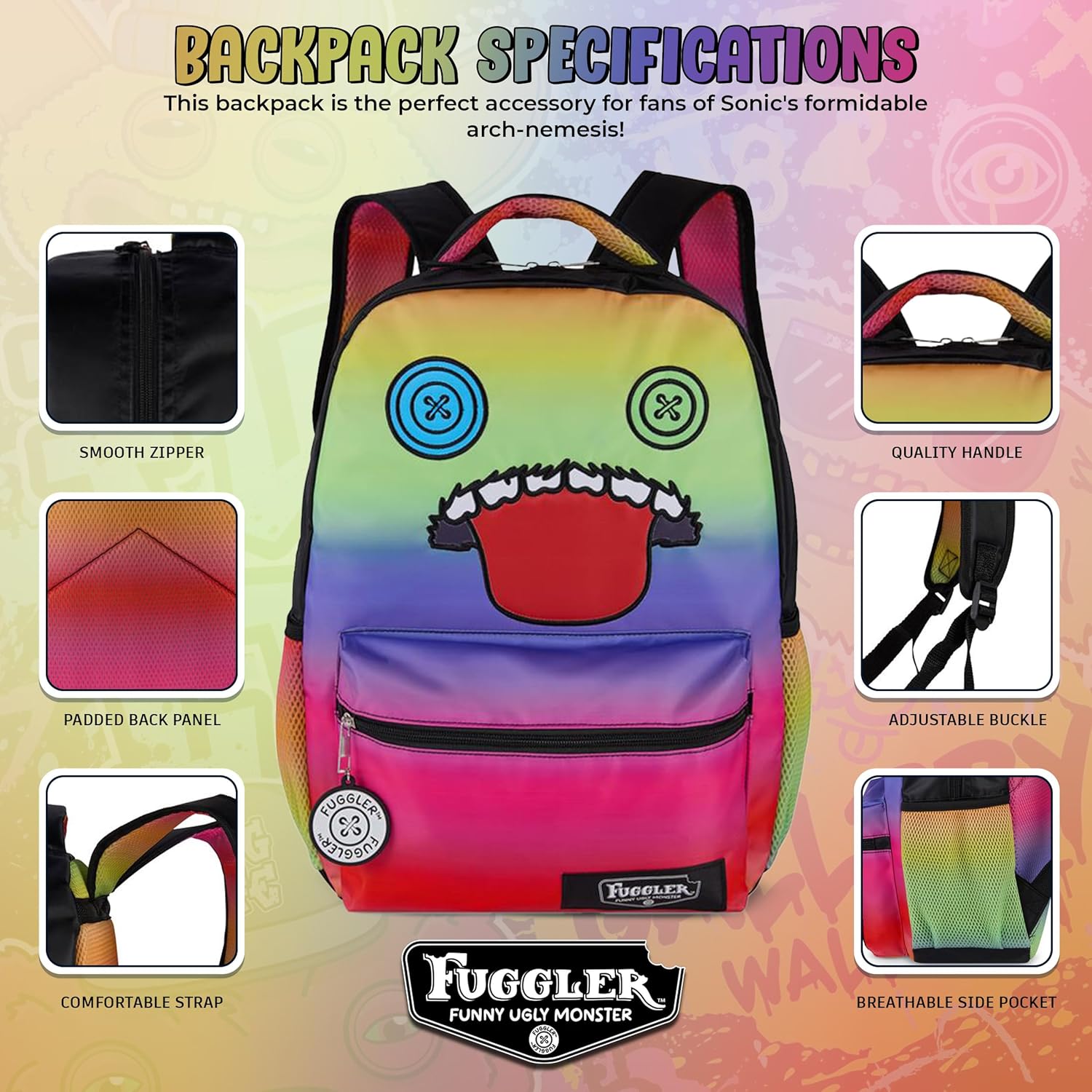 Fuggler Oogah Boogah Rainbow Backpack