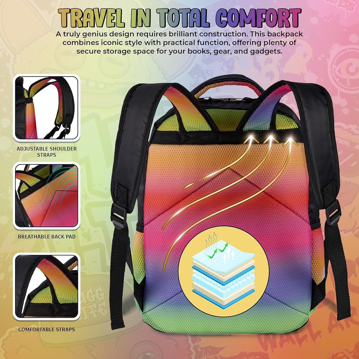 Fuggler Oogah Boogah Rainbow Backpack